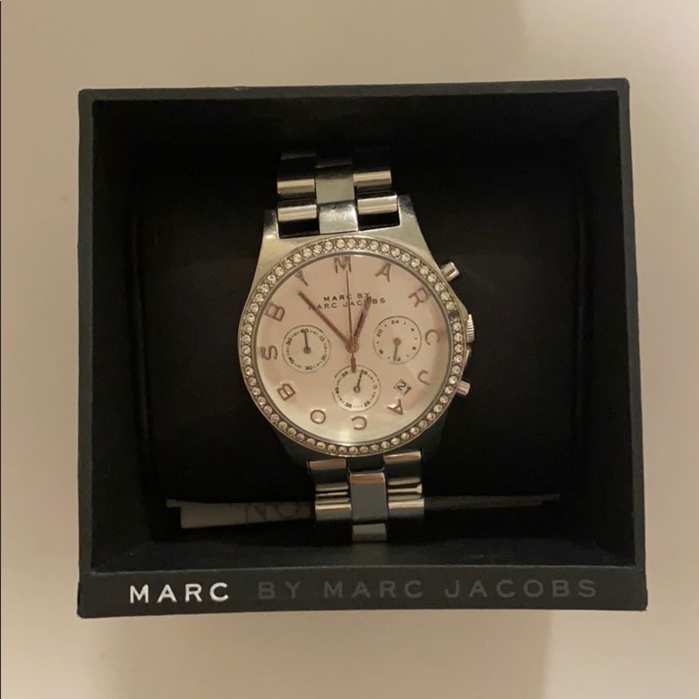 Marc by Marc Jacobs Silver Rhinestone Watch